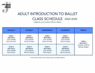 We are gearing up for the school year! If you’ve always wanted to learn ballet, it’s not too late! Check out our offerings for Adult Intro to Ballet, perfect for adults with little to no ballet experience.The courses give students an overview of the art form and cover all the fundamental elements that comprise the movement vocabulary of classical ballet and how these basics can be best applied by the individual student. Students progressively learn how these elements are used to build steps, phrases and eventually longer choreographed sequences (combinations) that are the basis of the dances of traditional theatrical presentations.Sign up now at ballettheatre.org#jmbt #josemateoballettheatre #adultballet #adultballetbeginner #adultballetcommunity #adultballetclass